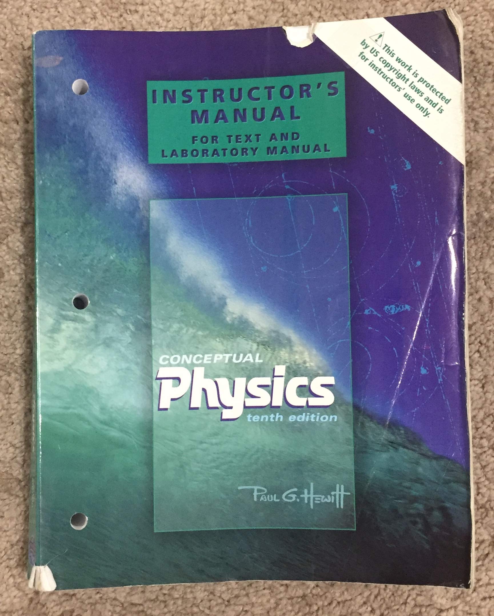 conceptual physics instructors manual for text and laboratory manual 10th edition paul hewitt 0805391916,