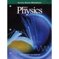 holt physics section review worksheets workbook edition serway, raymond a., faughn, jerry s. 0030518695,