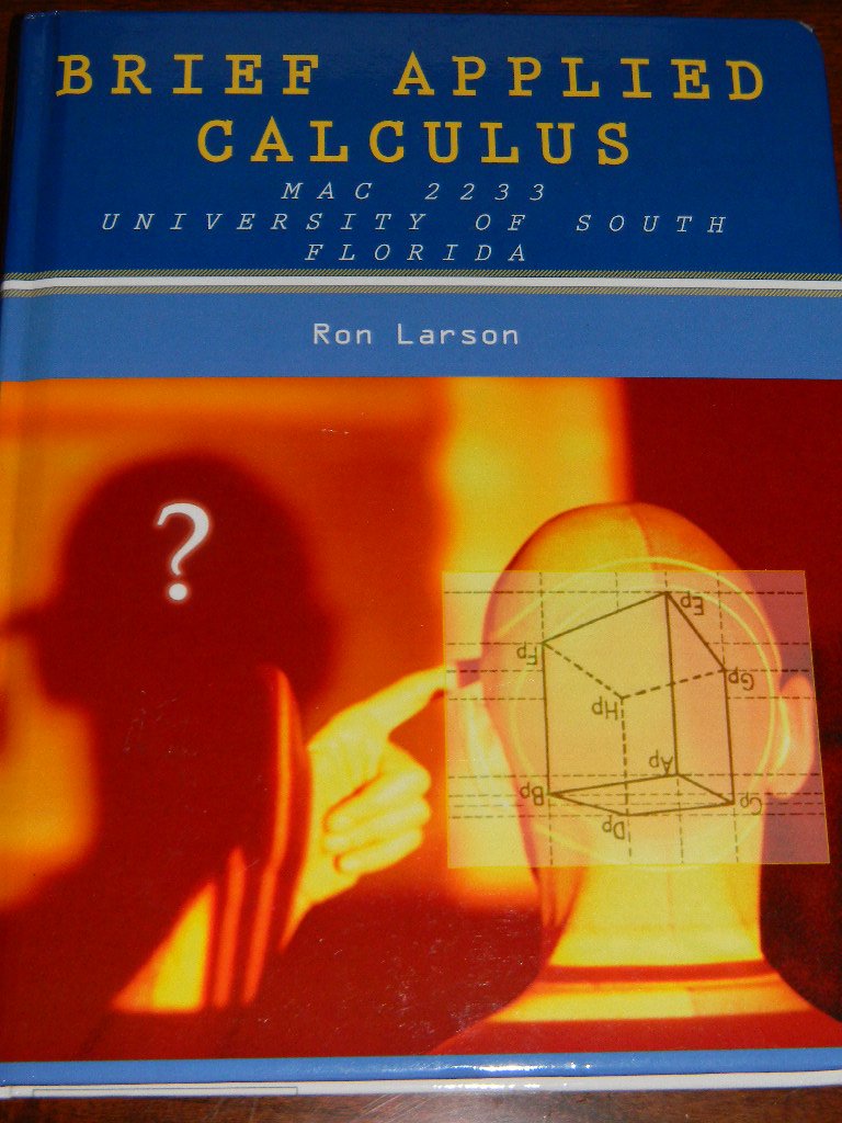 applied calculus mac 2233 univ of south florida  ron larson, david c. falvo 1285108647, 9781285108643