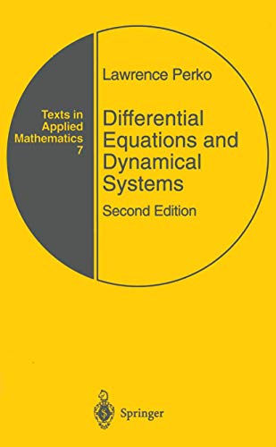 differential equations and dynamical systems 2nd edition lawrence perko 0387947787, 9780387947785