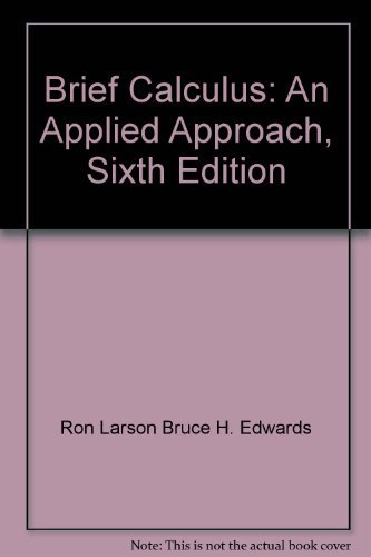 calculus an applied approach sixth edition 6th edition ron larson 0618544402, 9780618544400