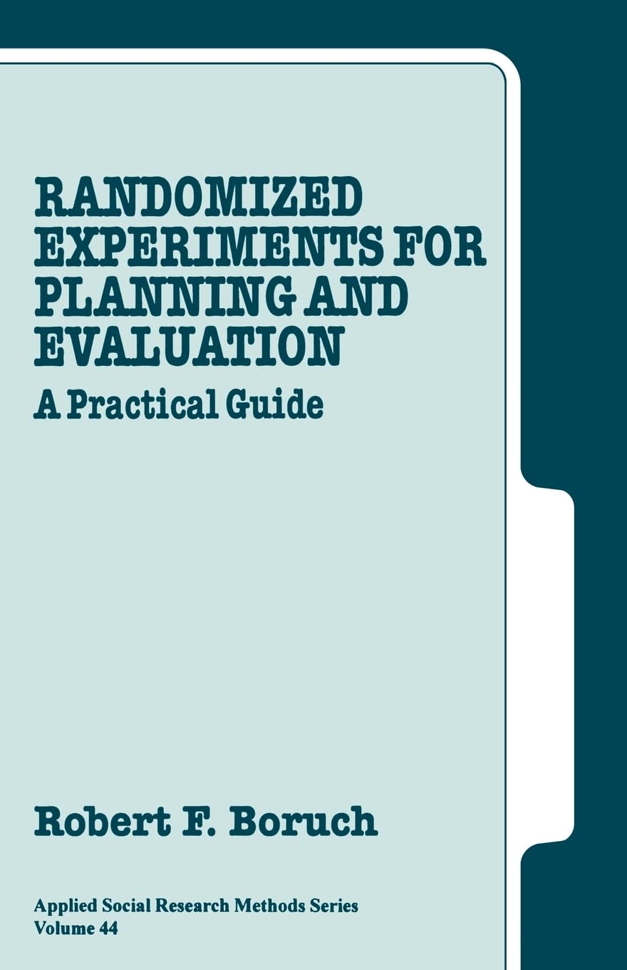 randomized experiments for planning and evaluation a practical guide 1st edition boruch, robert f.