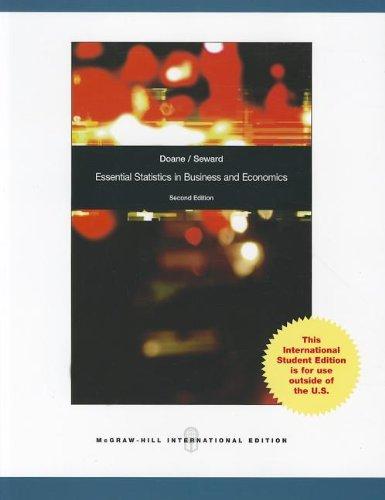 essential statistics in business and economics 2nd edition doane, david p. 007110433x, 9780071104333