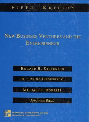 new business ventures and the entrepreneur 5th edition stevenson 0071183140, 9780071183147