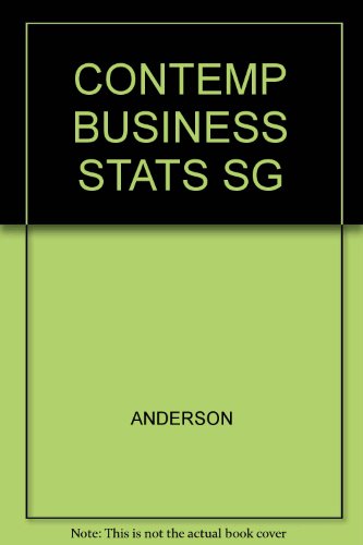 study guide for contemporary business statistics with microsoft excel 1st edition anderson, david r.,