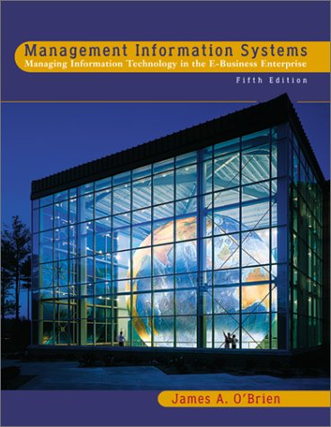 management information systems managing information technology in the e business enterprise 5th edition