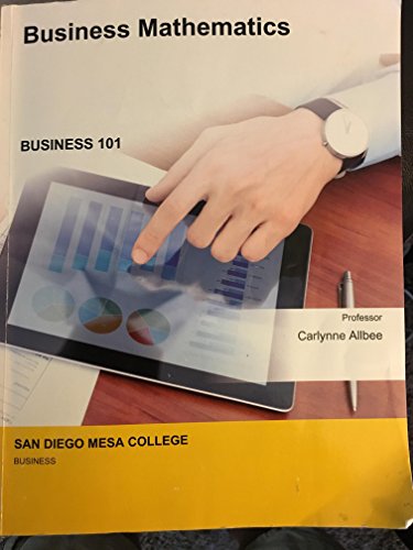 business math 101  allbee 1308856768, 9781308856766