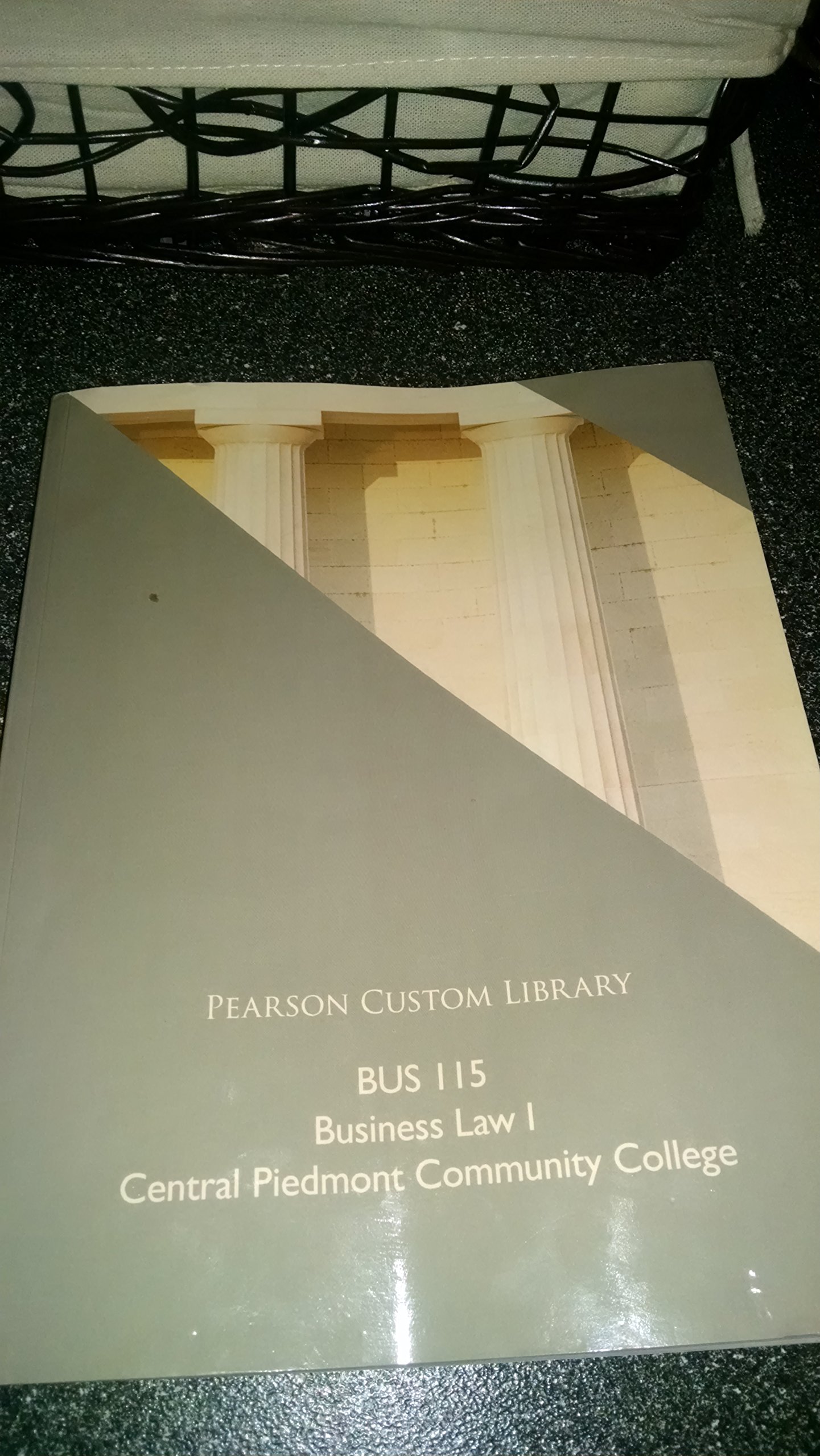bus 115 business law 1 pearson custom library central piedmont community college  pearson 1269684647,