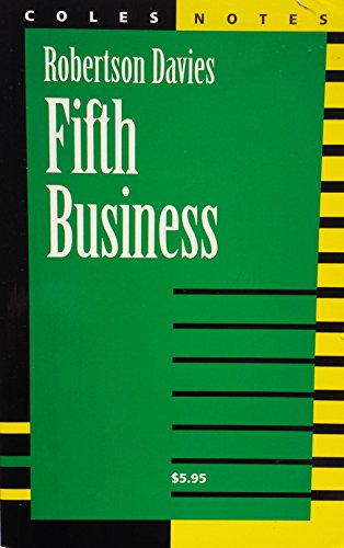 robertson davies fifth business coles notes  coles notes editorial board, davies, robertson 0774032960,