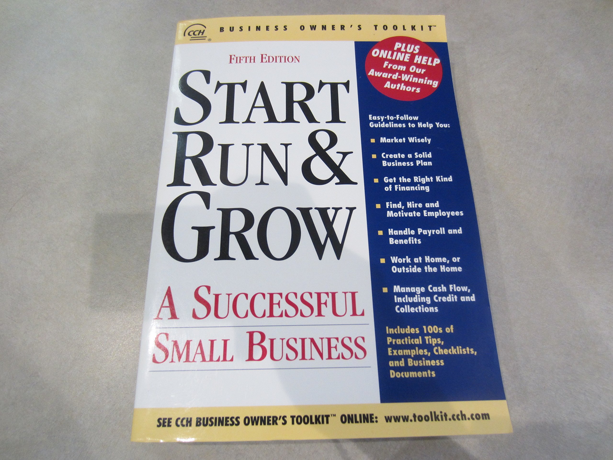 start run and grow a successful small business 5th edition cch incorporated 0808012010, 9780808012016