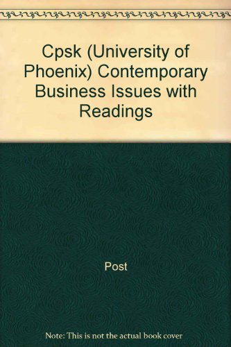 contemporary business issues with readings 9th edition post, james e., lawrence, anne t., weber, james