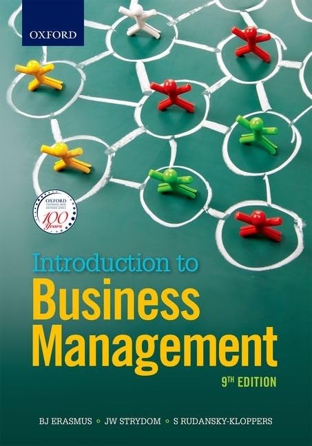 introduction to business management 9th edition rudansky kloppers, s, erasmus, b, strydom, j, badenhorst