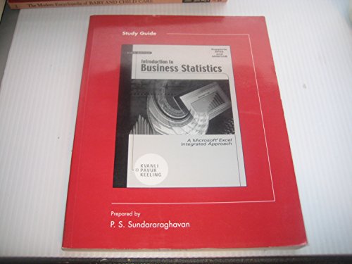 introduction to business statistics a computer integrated data analysis approach 6th edition kvanli, alan h.