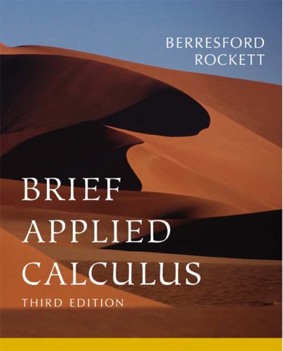 applied calculus for business 3rd edition berresford, geoffrey c. 0618293434, 9780618293438