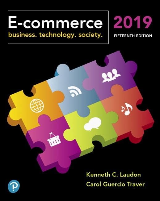E Commerce 2019 Business Technology And Society