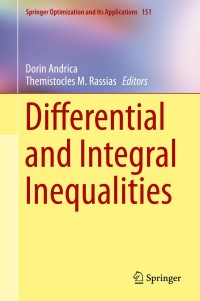 differential and integral inequalities 1st edition dorin andrica 3030274063, 9783030274061
