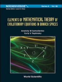 elements of mathematical theory of evolutionary equation 1st edition anatoliy m samoilenko, yuriy teplinsky