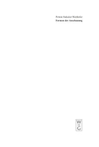 formen der anschauung 1st edition pirmin stekeler weithofer 311019435x, 9783110194357