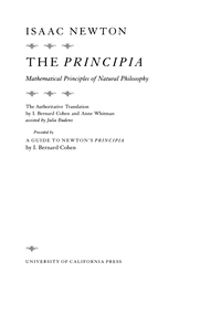 the principia the authoritative translation and guide 1st edition sir isaac newton 0520290879, 9780520290877