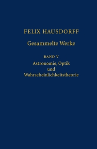 felix hausdorff gesammelte werke band 5 1st edition josef bemelmans 3540306242, 9783540306245