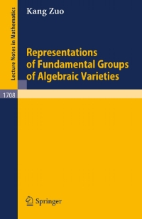 representations of fundamental groups of algebraic varieties 1st edition kang zuo 3540663126, 9783540663126