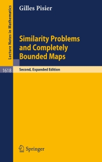 similarity problems and completely bounded maps 2nd edition gilles pisier 3540415246, 9783540415244