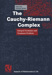 the cauchy riemann complex 1st edition ingo lieb, joachim michel 3528069546, 9783528069544