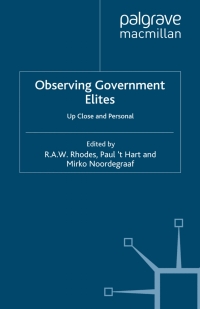 observing government elites 1st edition r. rhodes 0230008402, 9780230008403