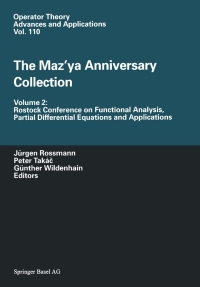 the maz ya anniversary collection 1st edition vladimir mazya, david natroshvili, eugene shargorodsky