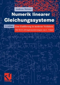numerik linearer gleichungssysteme 3rd edition andreas meister 3834804312, 9783834804310