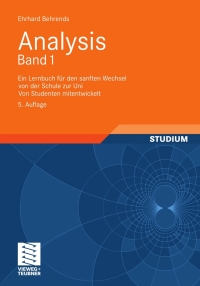 analysis band 1 5th edition ehrhard behrends 3834817139, 9783834817136