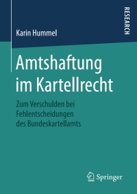 amtshaftung im kartellrecht 1st edition karin hummel 3658130857, 9783658130855
