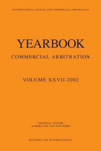 yearbook commercial arbitration volume xxvii 2002 1st edition albert jan van den berg 9041119787,