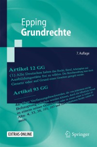 grundrechte 7th edition volker epping 366254105x, 9783662541050