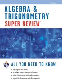 algebra and trigonometry super review 2nd ed 2nd edition editors of rea 0738611182, 9780738611181