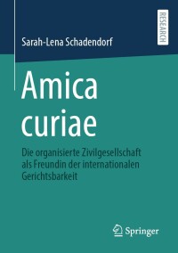 amica curiae 1st edition sarah lena schadendorf 3658379545, 9783658379544