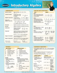 introductory algebra chart mathamatics quick reference guide 1st edition permacharts inc 1550805711,
