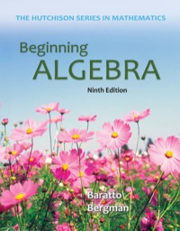 beginning algebra 9th edition baratto 9780073384459