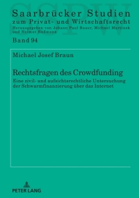 rechtsfragen des crowdfunding 1st edition michael josef braun 3631744153, 9783631744154