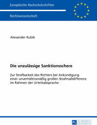 die unzulaessige sanktionsschere 1st edition alexander kubik 3631655940, 9783631655948