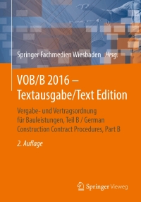 vob/b 20 textausgabe/text edition 2nd edition springer fachmedien wiesbaden gmbh 3658143940, 9783658143947