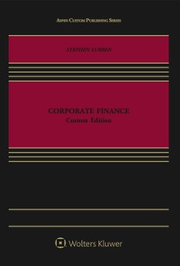 corporate finance custom edition 1st edition stephen lubben 1454869291, 9781454869290