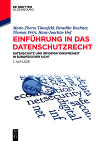 einf hrung in das datenschutzrecht 7th edition marie theres tinnefeld, benedikt buchner, thomas petri, hans