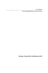 soft computing methods in human sciences 1st edition vesa a niskanen 3540004661, 9783540004660