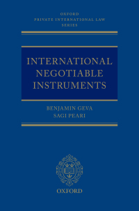 international negotiable instruments 1st edition benjamin geva, sagi peari 0198828683, 9780198828686