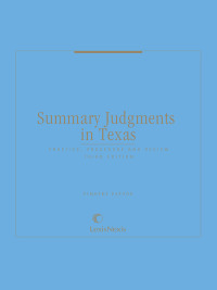 summary judgments in texas practice procedure and review 3rd edition timothy patton 0327162392, 9780327162391