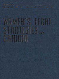 womens legal strategies in canada 1st edition radha jhappan 080207667x, 9780802076670