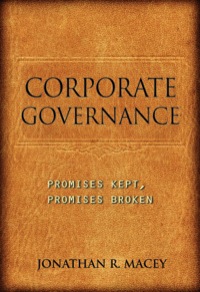 corporate governance 1st edition jonathan r. macey 0691148023, 9780691148021