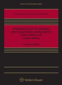 introduction to federal and california employment and labor law 1st edition bruce greenberg, laura roopenian
