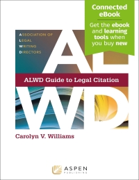 alwd guide to legal citation 7th edition carolyn v. williams 1543807771, 9781543807776